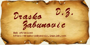 Draško Zabunović vizit kartica